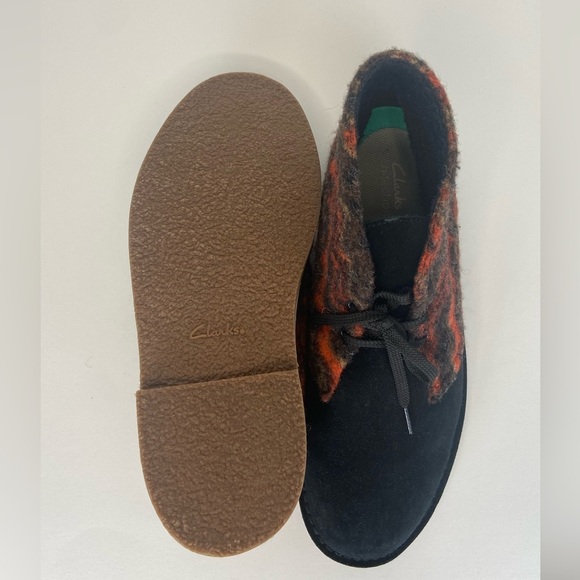 Clarks Men's Bushacre 3 Chukka Boots Size 11 Black Tribal Wool Suede Lace Up - Picture 10 of 10